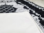 Verna Süzene İşlemeli Kadife Seccade Siyah - 7