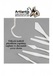 Plastik Spatül 5 Li Set Resim Ve Heykel Plastik Spatula Esnek Plastik Palet Bıçağı 1 Paket - 3