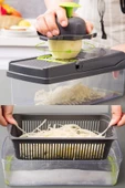 Tilbe Home Çok Fonksiyonlu Sebze Doğrayıcı Lüx Rende Hazneli Sebze Patates Dilimleyici Doğrayıcı Mutfak Seti - 4