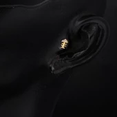 14 Ayar Altın Balık Tragus Küpe - 2