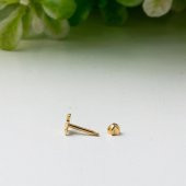 14 Ayar Altın Tragus Piercing Küpe - 3