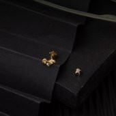 14 Ayar Altın Tragus Piercing Küpe - 4