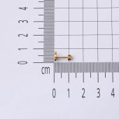 14 Ayar Altın Tragus Piercing Küpe - 5