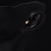 14 Ayar Altın Göz Tektaş Tragus Küpe - 2