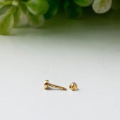 14 Ayar Altın Göz Tektaş Tragus Küpe - 3