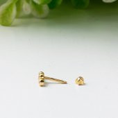 14 Ayar Altın Piercing Tragus Küpe - 3