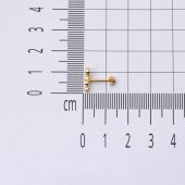 14 Ayar Altın Piercing Tragus Küpe - 5