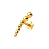 14 Ayar Altın Piercing Tragus Küpe - 1