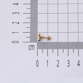 14 Ayar Altın Piercing Tragus Küpe - 5