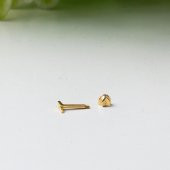 14 Ayar Altın Meta Piercing Tragus Küpe - 3