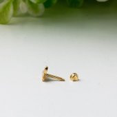 14 Ayar Altın Kırmızı Tragus Küpe - 3