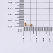 14 Ayar Altın Kırmızı Tragus Küpe - 5