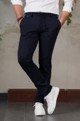 ECER LİKRALI BELİ LASTİKLİ İPLİKLİ KIŞLIK KUMAŞ ERKEK JOGGER PANTOLON - 2