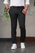 ECER LİKRALI BELİ LASTİKLİ İPLİKLİ KIŞLIK KUMAŞ ERKEK JOGGER PANTOLON - 7