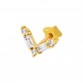 14 Ayar Altın Tragus Piercing Küpe - 1