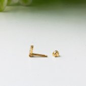 14 Ayar Altın Tragus Piercing Küpe - 3