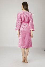 Nuşa Kimono Nakışlı Cotton Bayan Bornozu - 2