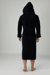 Commander Nakışlı Bambu Cotton  Erkek Bornozu - 3