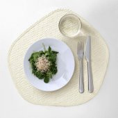 6 Adet Amerikan Servis, Palmiye Yaprağı MeridyenDukkan 37x35 cm IKEA-Sunumluk Servis - 3
