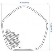 6 Adet Amerikan Servis, Palmiye Yaprağı MeridyenDukkan 37x35 cm IKEA-Sunumluk Servis - 4