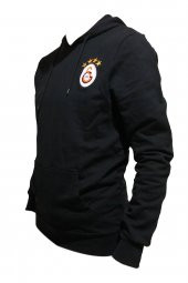 Galatasaray Orijinal Sweat Kapüşonlu Logolu Siyah Sweat - 4