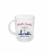 Kişiye Özel Yeniyıl 2023 Baskılı Cam Şeffaf Kupa Bardak HK2426 - 3