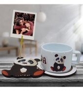 Sevimli Panda 3D Figürlü Kupa Bardak (Fotoğraf Hediyeli) - 2