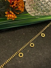 Aksesuar Çarşısı Düz Klasik Zincir Sedefli Halka Detaylı bileklik thumbnail 2