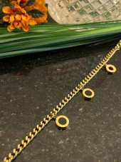 Aksesuar Çarşısı Düz Klasik Zincir Sedefli Halka Detaylı bileklik thumbnail 4