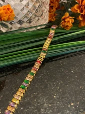 Aksesuar Çarşısı Renkli Baget Taş Su Yolu Bileklik thumbnail 2