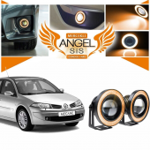 Renault Megane 2 Uyumlu, Universal Mercekli Led Angel Sis Farı, 76mm Turuncu Renk - 1