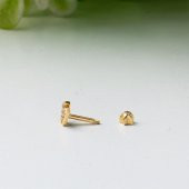 14 Ayar Altın Tragus Piercing Küpe - 3