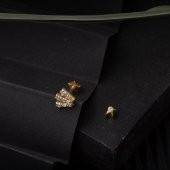 14 Ayar Altın Tragus Piercing Küpe - 4