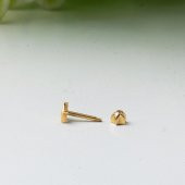 14 Ayar Altın Kalp Ritmi Tragus Küpe - 3