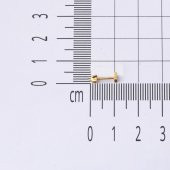 14 Ayar Altın Kalp Ritmi Tragus Küpe - 5
