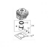 Emak Silindir + Piston Seti 40mm - Oleo-Mac BCH40T, BCH40BP - 1