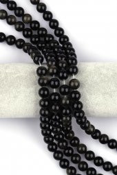 Golden Obsidyen ( B Kalite ) Doğal Taş Dizi 10 mm Küre Kesim thumbnail 1