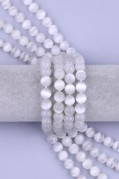 Selenit Doğal Taş Dizi 10 mm Küre Kesim thumbnail 1