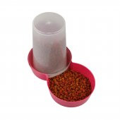 Miapet Hazneli Plastik Kedi-Köpek Mama ve Su Kabı 1,5 Lt Yuvarlak Fuşya - 3