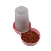 Miapet Hazneli Plastik Kedi-Köpek Mama ve Su Kabı 1,5 Lt Yuvarlak Pembe - 3