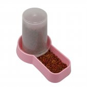 Miapet Hazneli Plastik Kedi-Köpek Mama ve Su Kabı 1,5 Lt Kare Pembe - 1
