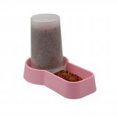 Miapet Hazneli Plastik Kedi-Köpek Mama ve Su Kabı 1,5 Lt Kare Pembe - 4