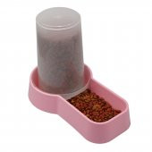 Miapet Hazneli Plastik Kedi-Köpek Mama ve Su Kabı 1,5 Lt Kare Pembe - 5