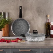 Schafer Eternal 2 li Set Basık Tencere 26Cm+Tava 26Cm-Gri - 1