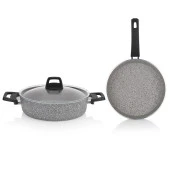 Schafer Eternal 2 li Set Basık Tencere 26Cm+Tava 26Cm-Gri - 4