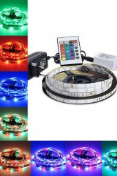 Esdastore 5 Mt. Rgb Şerit Led Seti Kumandalı  Tak Çalıştır Renkli Dekoratif Aydınlatma - 1