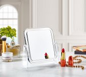 MAKYAJ AYNASI 4X BÜYÜTEÇ ÇİFT TARAFLI KARE AYNA - 1
