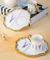 Acar Lavender 2li Kahve Fincan Takımı HXF-22-0199 - 1