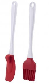 Silicolife Ölçülü Silikon Hamur Açma Matı 40x50cm, Silikon Spatula, Silikon Fırça - 3
