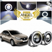 Dacia Logan Uyumlu, Universal Mercekli Led Angel Sis Farı, 76mm Beyaz Renk - 1